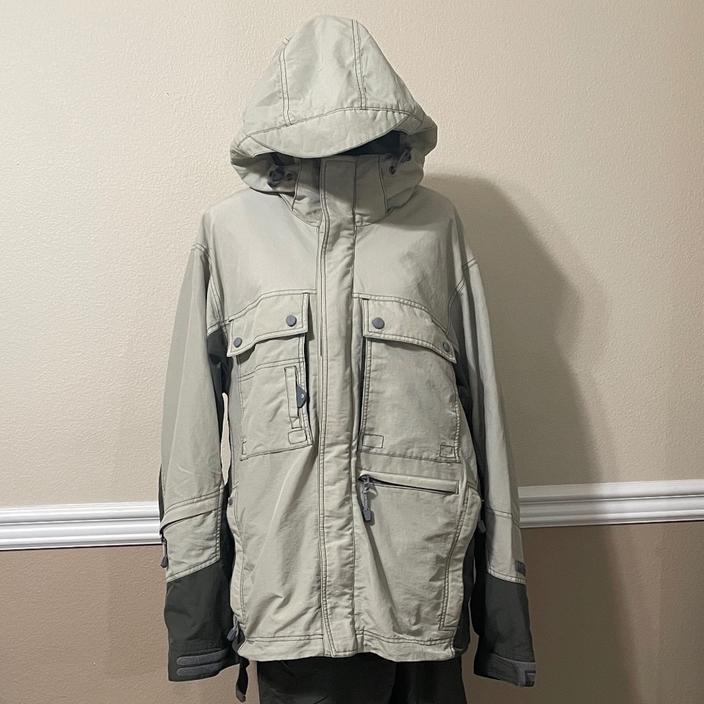 Men's Black Dot Outerwear Waterproof Snowboard Jacket - Large